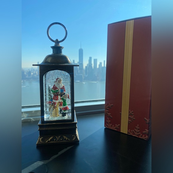 Christmas Decor Snow Santa Lantern - Picture 2 of 5